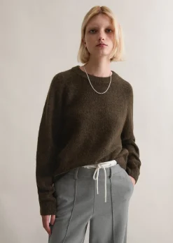 Strickpullover relaxed aus kuscheligem Alpakawolle-Mix