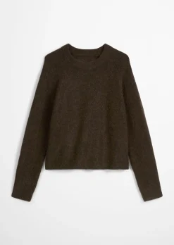 Strickpullover relaxed aus kuscheligem Alpakawolle-Mix