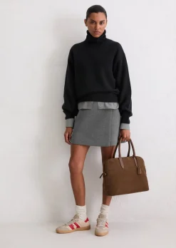 Strickpullover relaxed aus kuscheligem Merinowolle-Mix