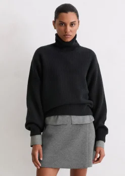 Strickpullover relaxed aus kuscheligem Merinowolle-Mix