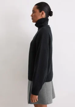 Strickpullover relaxed aus kuscheligem Merinowolle-Mix