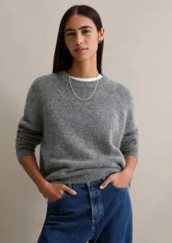 Strickpullover relaxed aus kuscheligem Alpakawolle-Mix