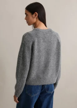Strickpullover relaxed aus kuscheligem Alpakawolle-Mix