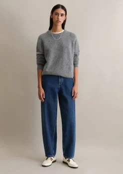 Strickpullover relaxed aus kuscheligem Alpakawolle-Mix
