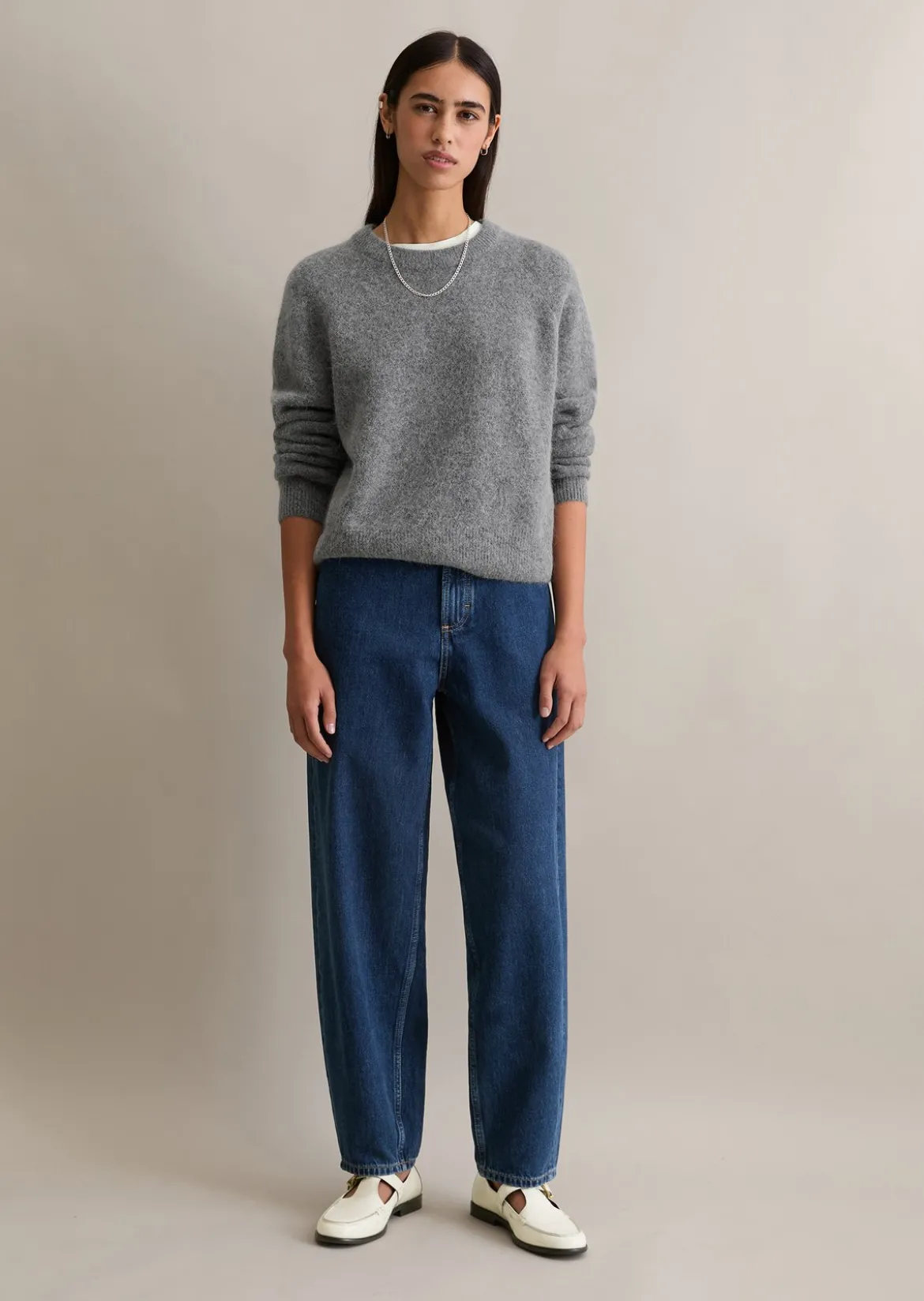 Strickpullover relaxed aus kuscheligem Alpakawolle-Mix