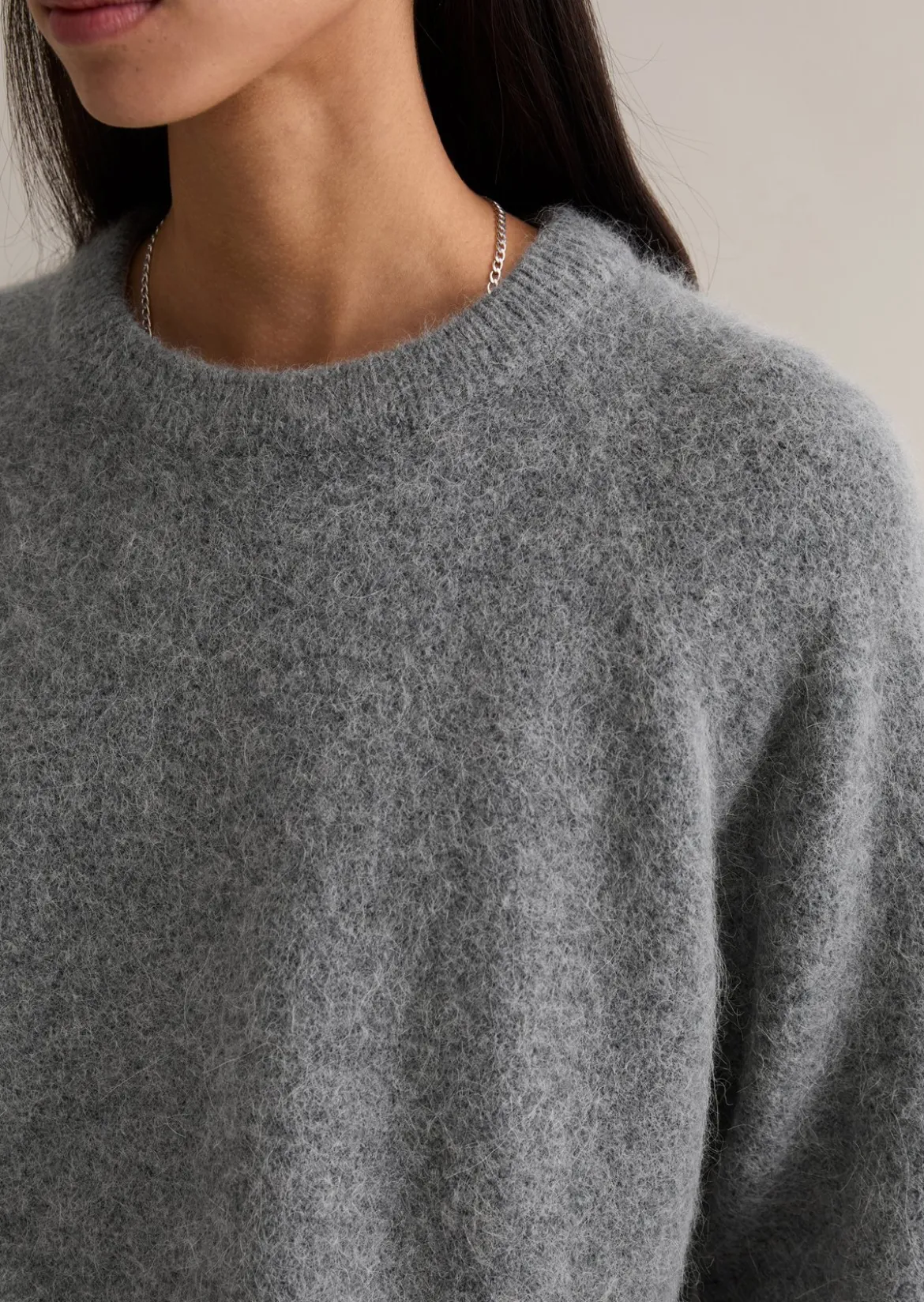 Strickpullover relaxed aus kuscheligem Alpakawolle-Mix