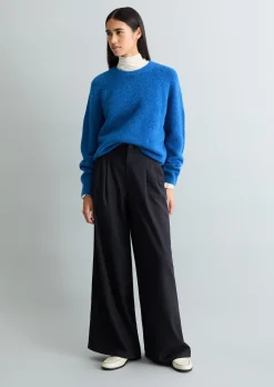 Strickpullover relaxed aus kuscheligem Alpakawolle-Mix