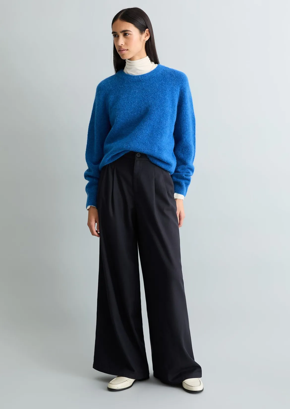 Strickpullover relaxed aus kuscheligem Alpakawolle-Mix