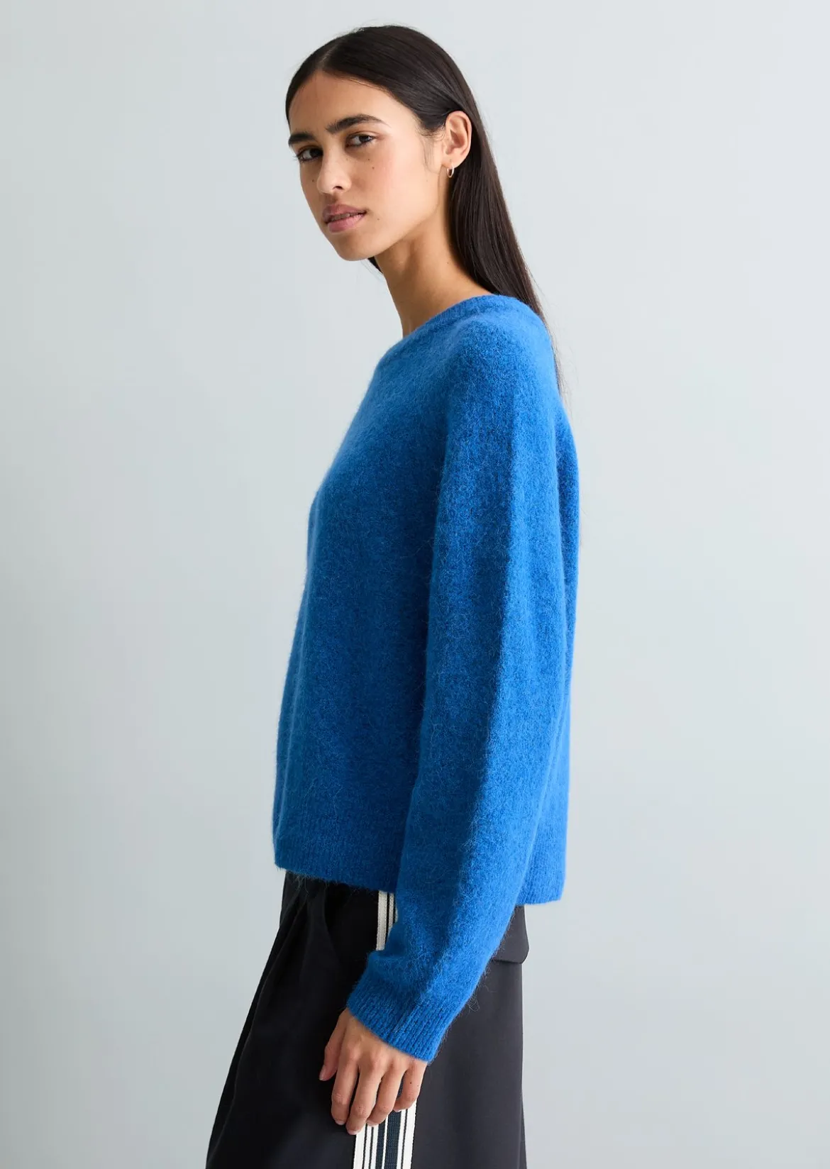 Strickpullover relaxed aus kuscheligem Alpakawolle-Mix