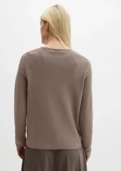 Strickpullover slim aus softem Organic Cotton