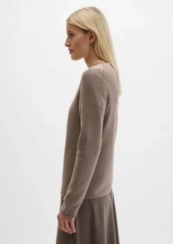 Strickpullover slim aus softem Organic Cotton