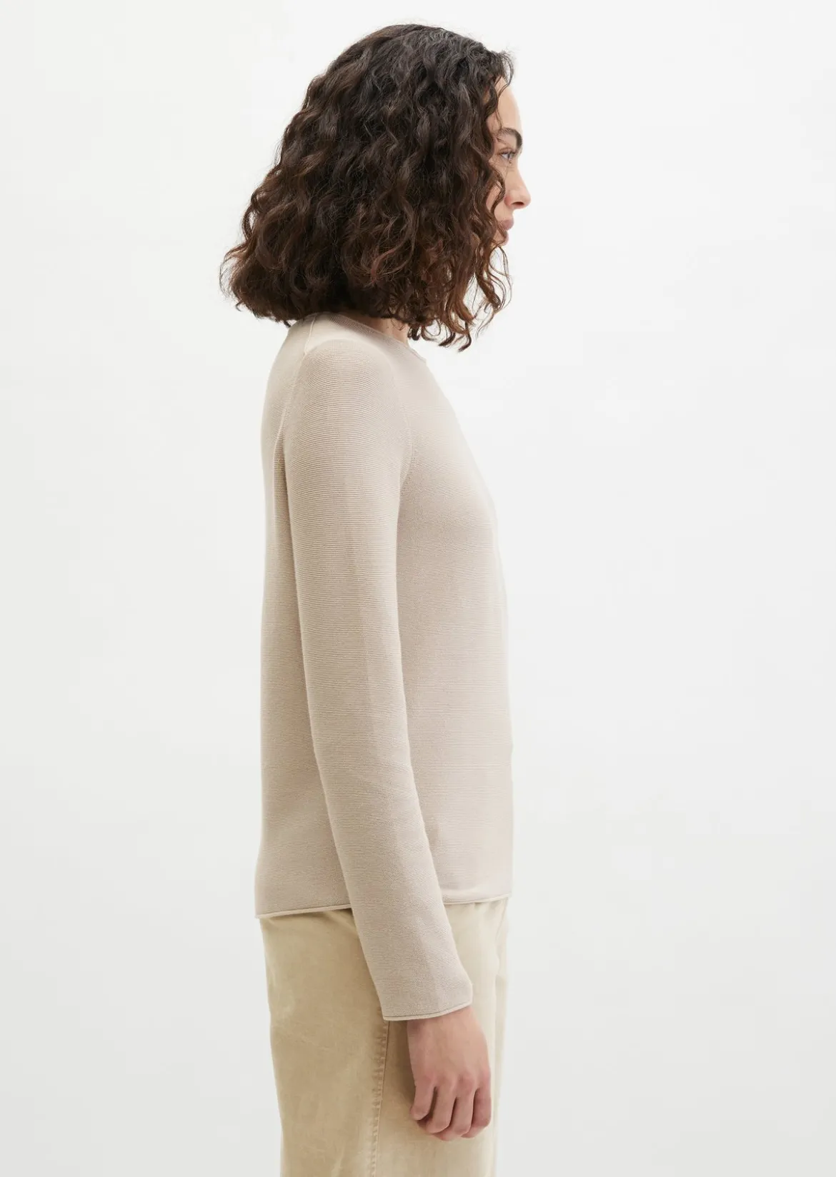 Strickpullover slim aus softem Organic Cotton