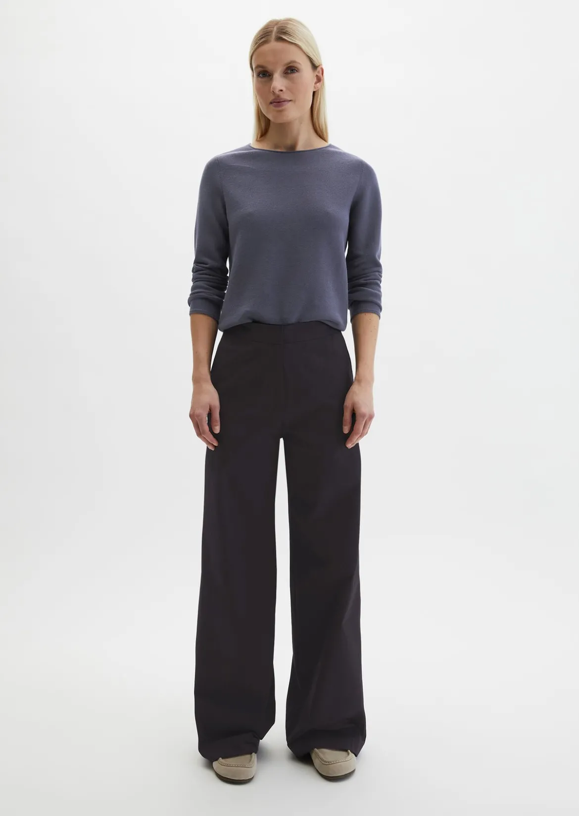 Strickpullover slim aus softem Organic Cotton