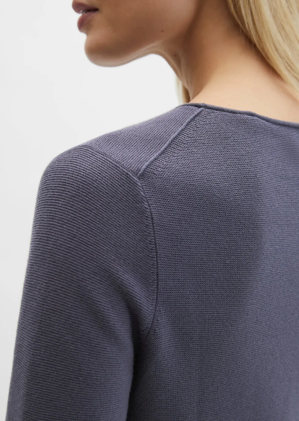 Strickpullover slim aus softem Organic Cotton