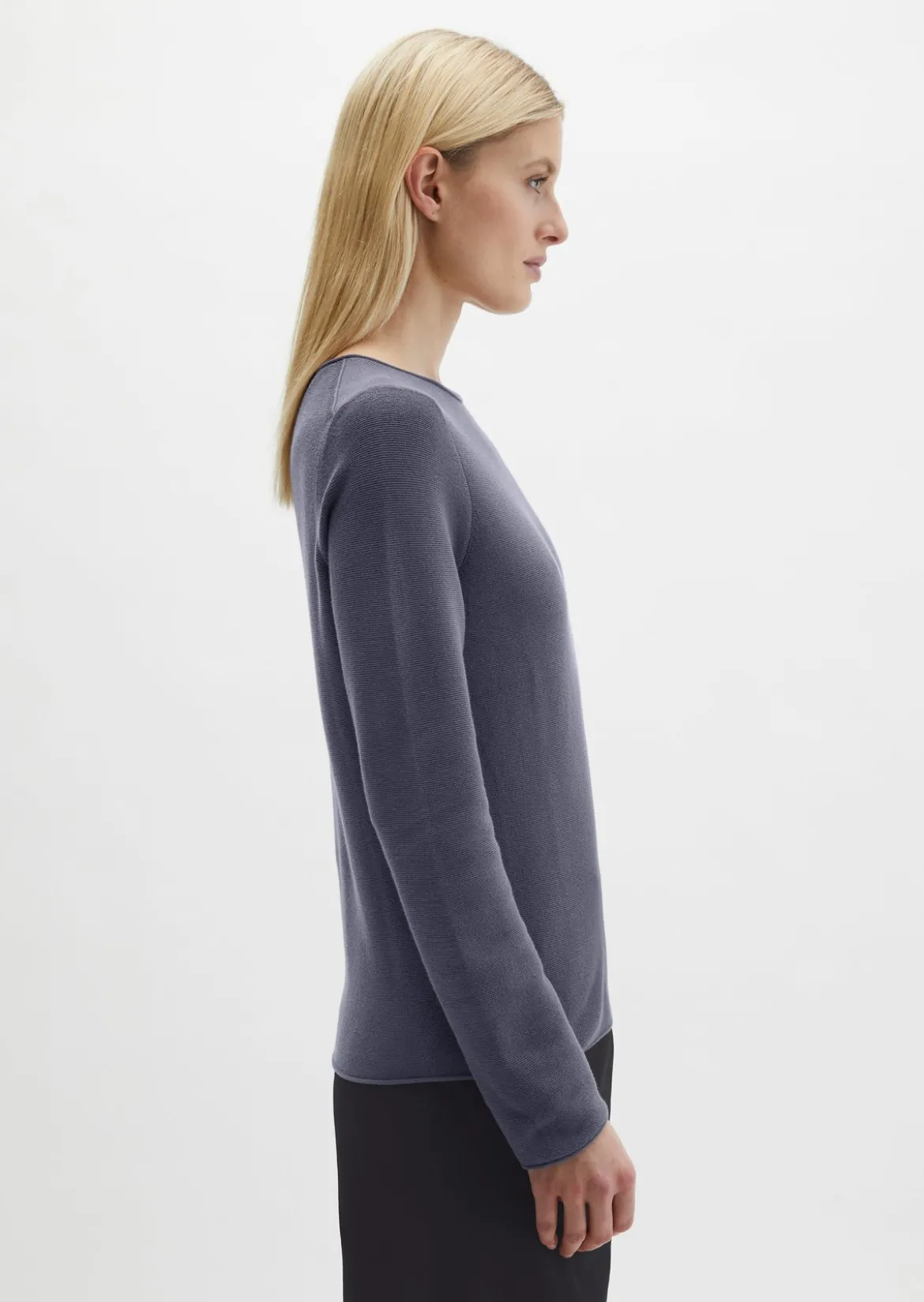 Strickpullover slim aus softem Organic Cotton