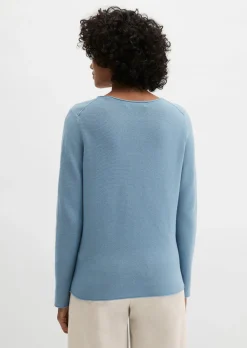 Strickpullover slim aus softem Organic Cotton