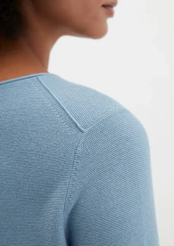 Strickpullover slim aus softem Organic Cotton
