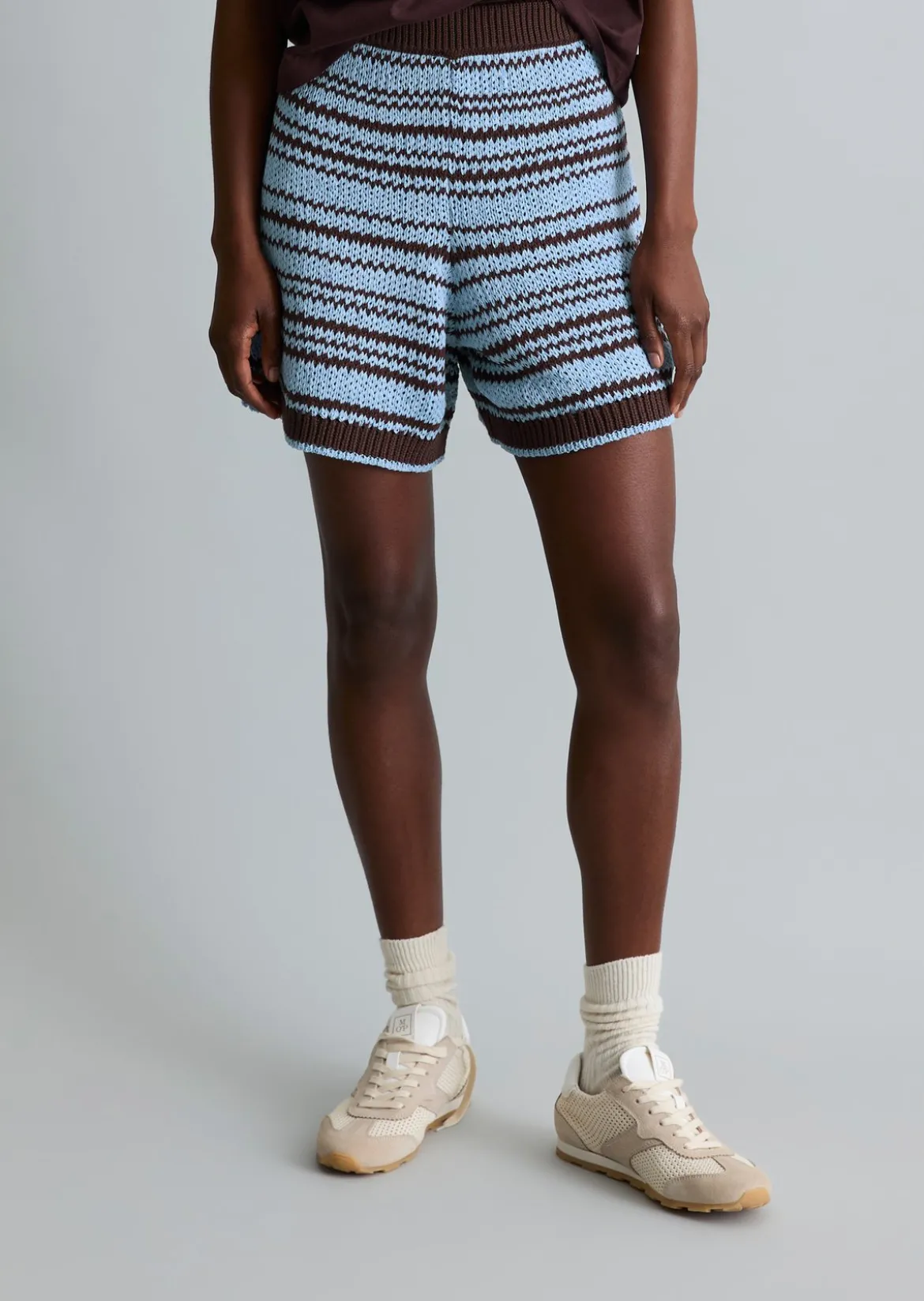 Strickshorts regular aus garngefärbtem Bändchengarn
