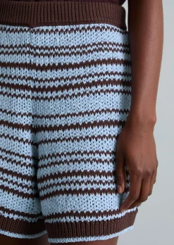 Strickshorts regular aus garngefärbtem Bändchengarn