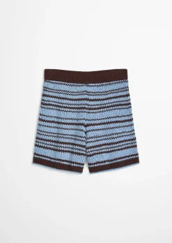 Strickshorts regular aus garngefärbtem Bändchengarn