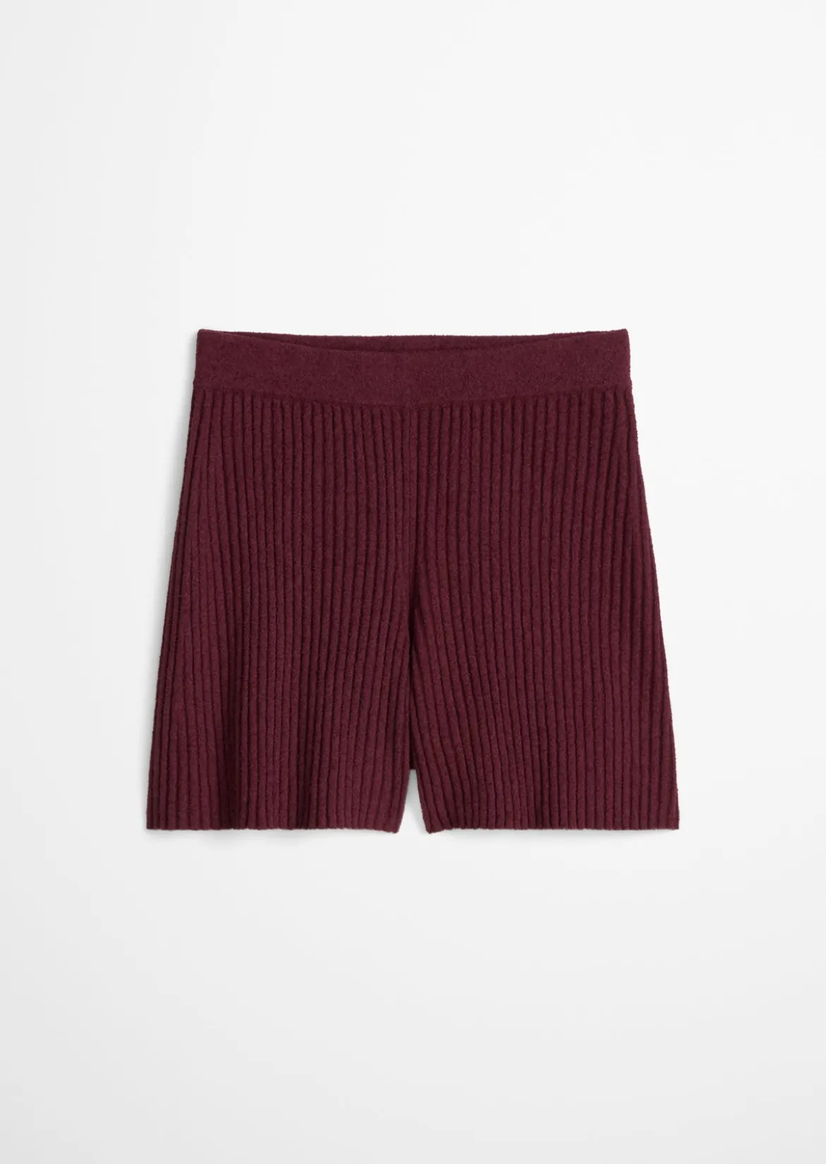 Strickshorts slim aus geripptem Organic Cotton-Mix