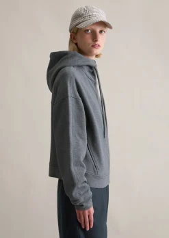 Sweatjacke mit Kapuze relaxed mit kuschelig gerauter Innenseite
