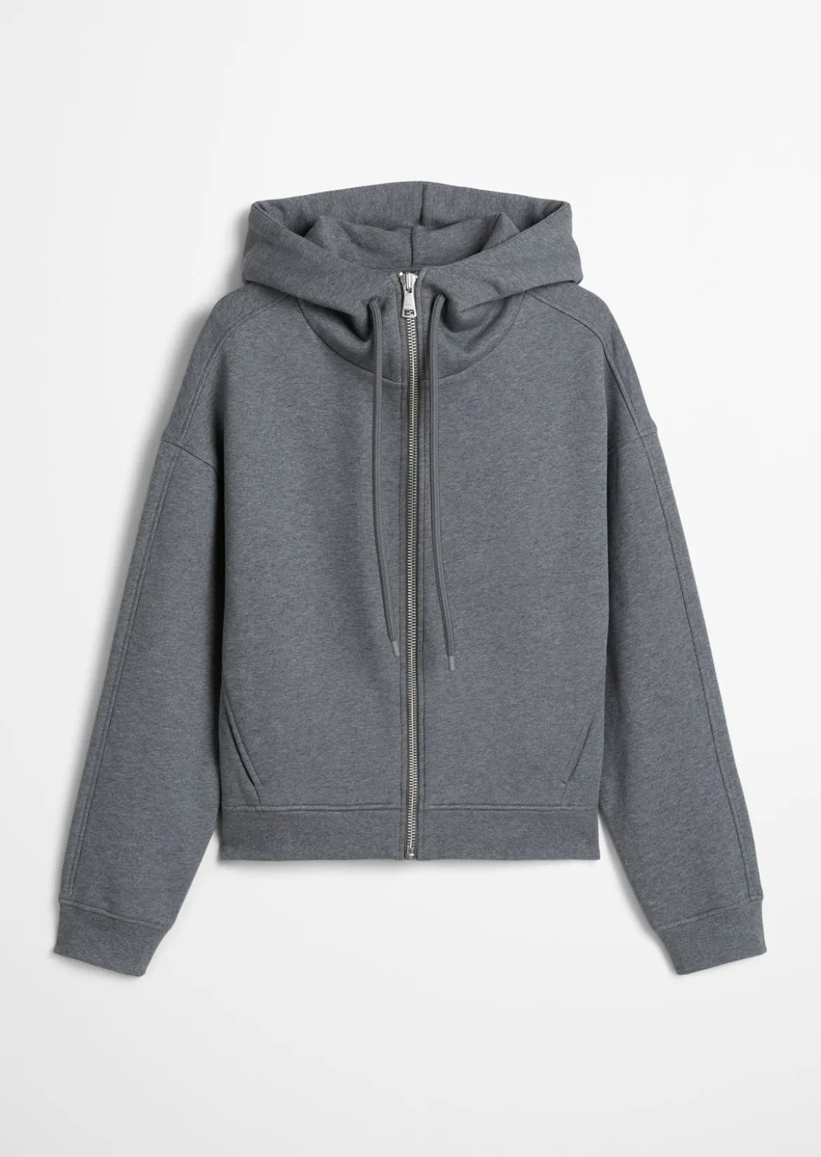 Sweatjacke mit Kapuze relaxed mit kuschelig gerauter Innenseite