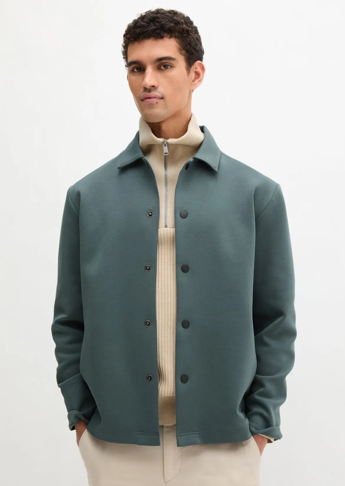 Sweatjacke regular aus Scuba-Interlock