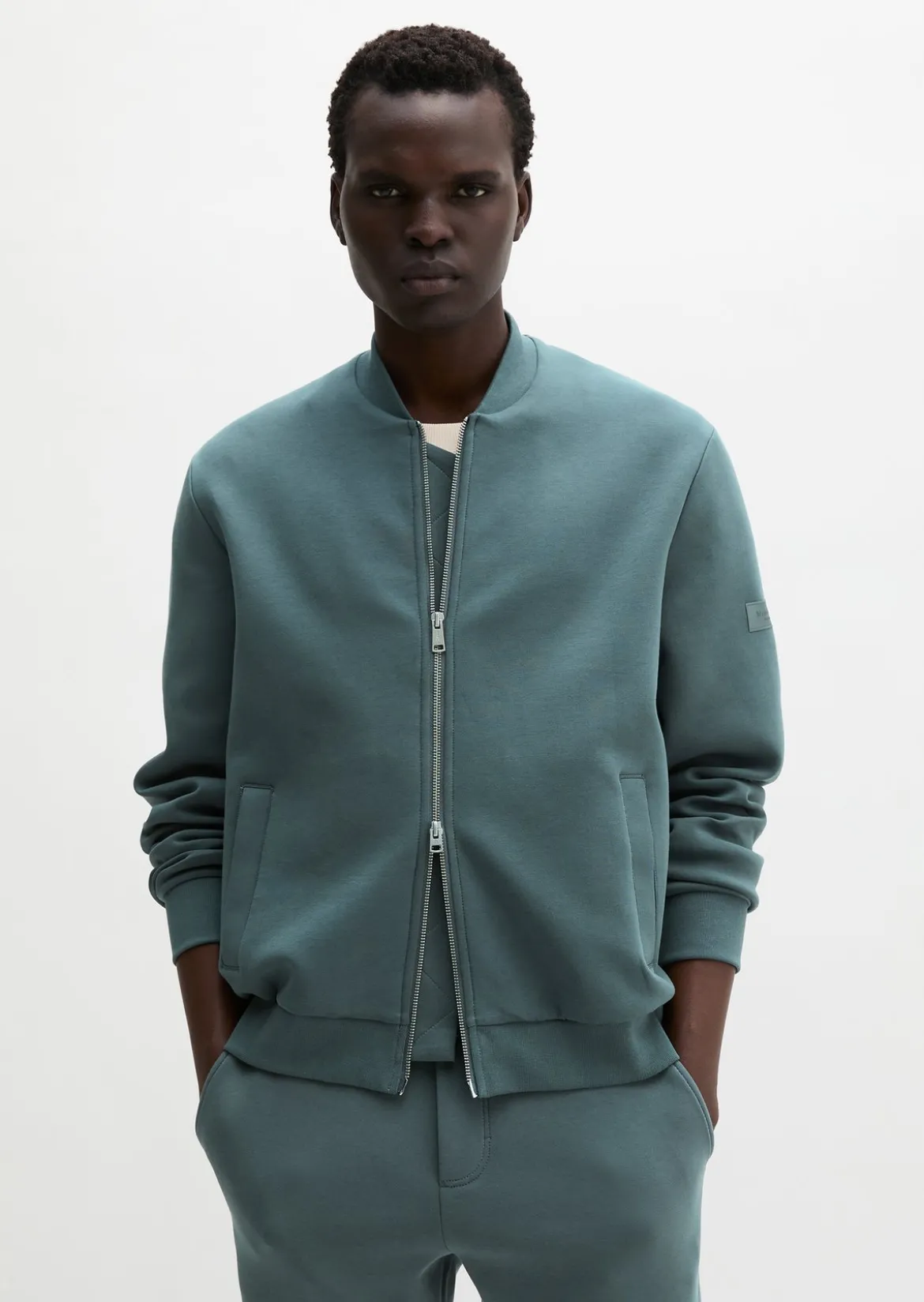 Sweatjacke regular aus Scuba-Interlock
