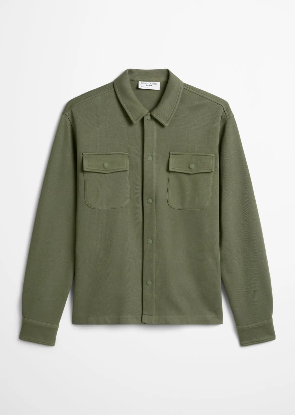 Sweat-Overshirt relaxed aus Bio-Baumwolle mit feiner Struktur