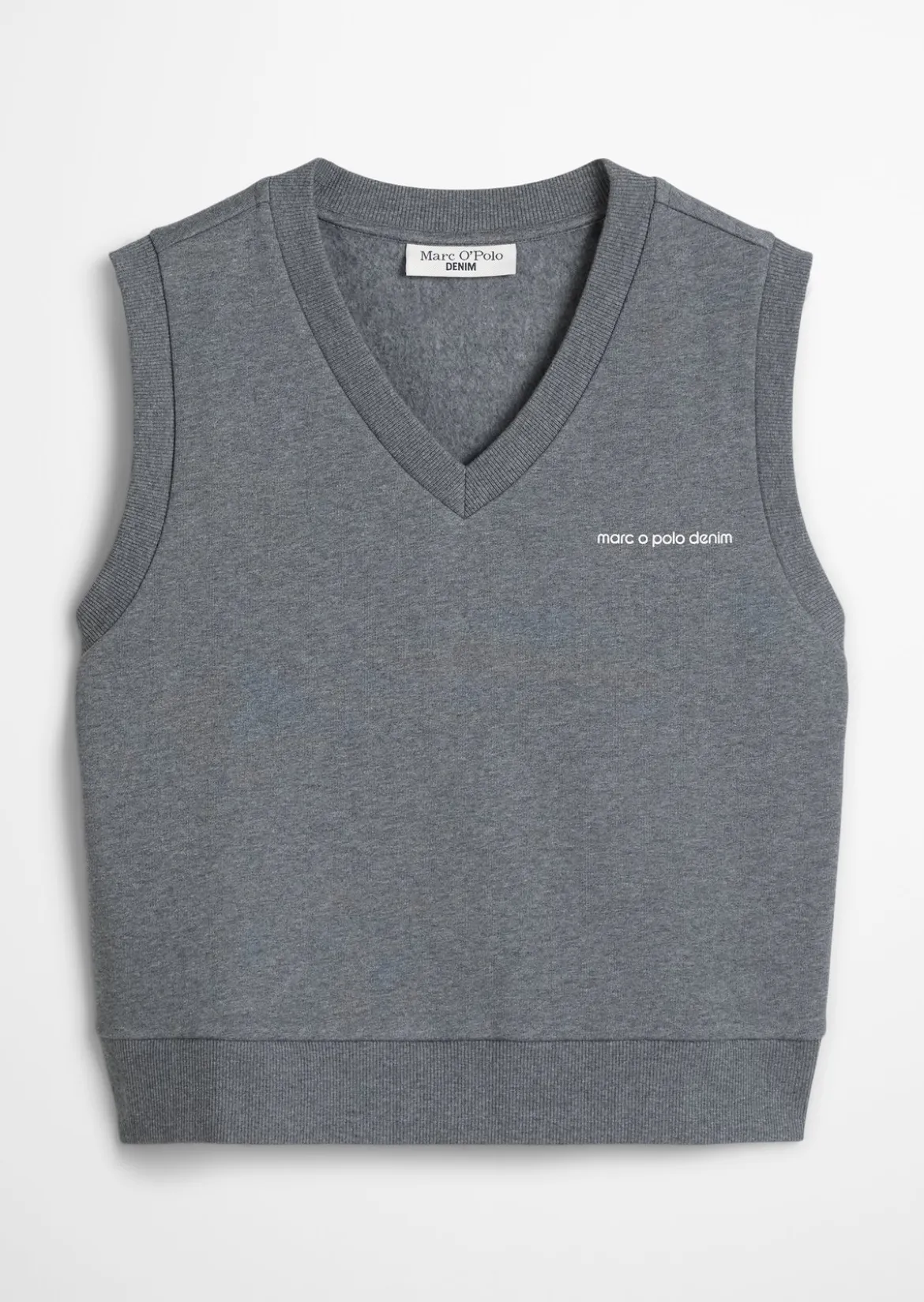 Sweat-Pullunder im College-Stil regular mit kuschelig gerauter Innenseite