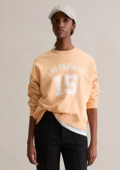 Sweatshirt im College-Stil relaxed mit kuschelig gerauter Innenseite