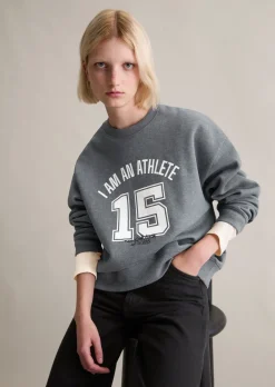 Sweatshirt im College-Stil relaxed mit kuschelig gerauter Innenseite
