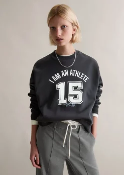 Sweatshirt im College-Stil relaxed mit kuschelig gerauter Innenseite
