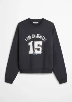 Sweatshirt im College-Stil relaxed mit kuschelig gerauter Innenseite