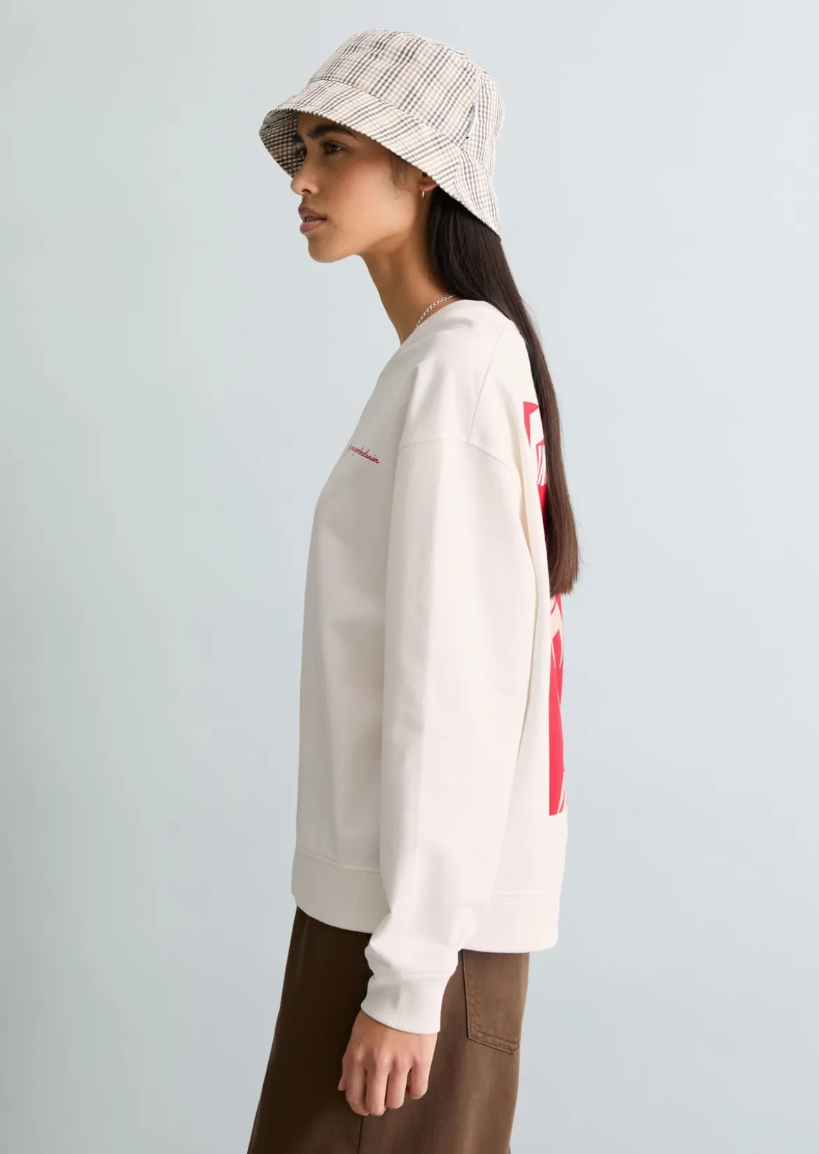 Sweatshirt oversized mit markantem Rückenprint