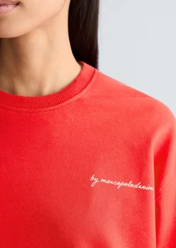 Sweatshirt oversized mit markantem Rückenprint
