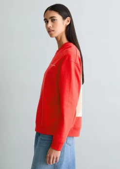 Sweatshirt oversized mit markantem Rückenprint