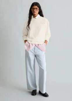 Sweatshirt oversized mit markantem Rückenprint