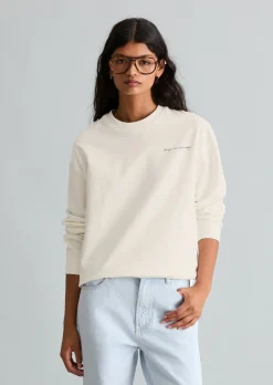 Sweatshirt oversized mit markantem Rückenprint
