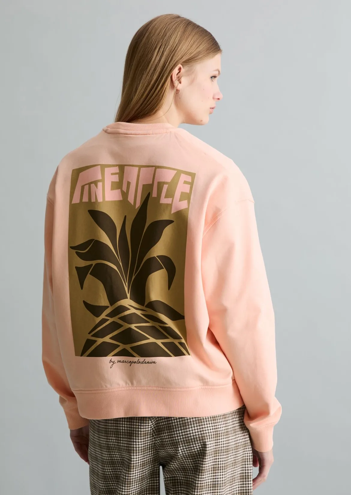Sweatshirt oversized mit markantem Rückenprint