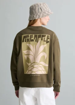 Sweatshirt oversized mit markantem Rückenprint