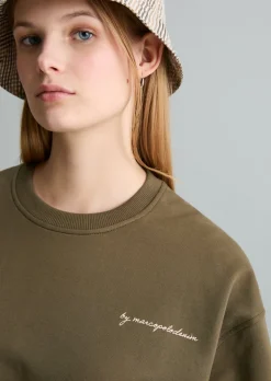 Sweatshirt oversized mit markantem Rückenprint