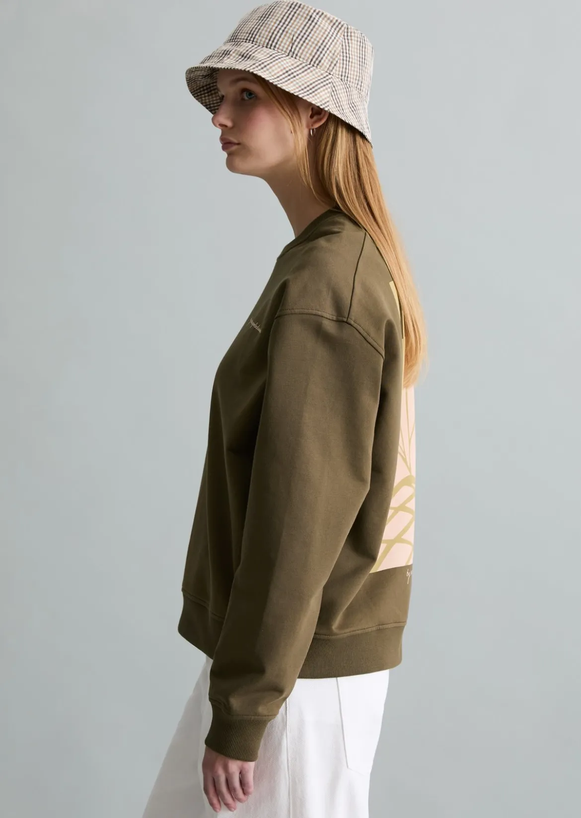 Sweatshirt oversized mit markantem Rückenprint
