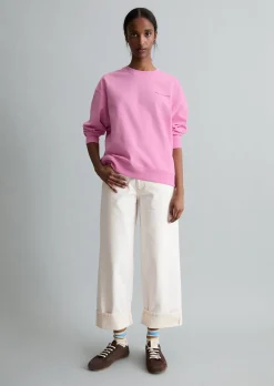 Sweatshirt oversized mit markantem Rückenprint