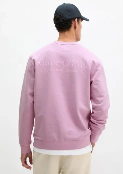 Sweatshirt regular garment-dyed mit Logoprint auf dem Rücken