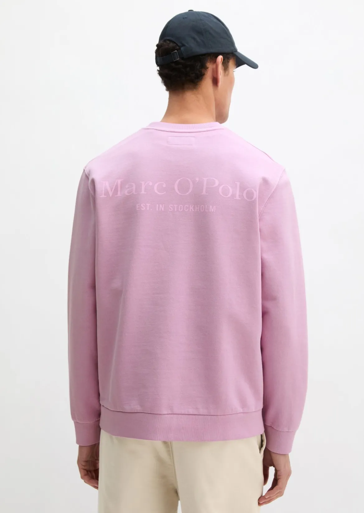Sweatshirt regular garment-dyed mit Logoprint auf dem Rücken