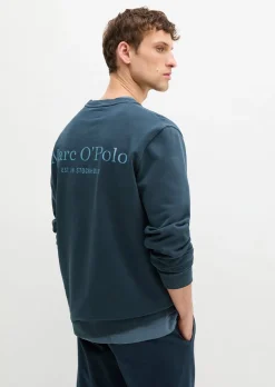 Sweatshirt regular garment-dyed mit Logoprint auf dem Rücken