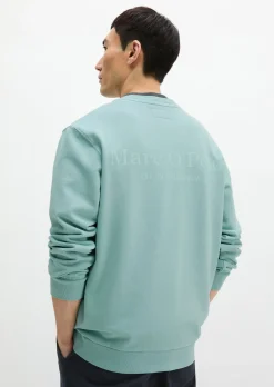 Sweatshirt regular garment-dyed mit Logoprint auf dem Rücken