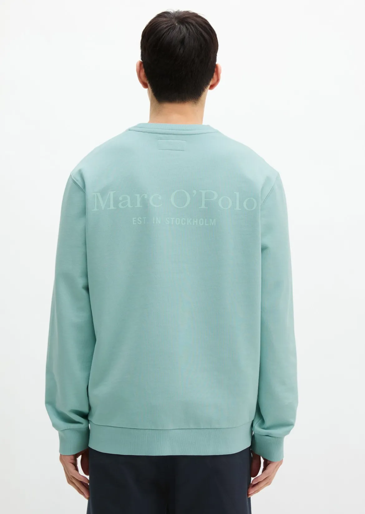 Sweatshirt regular garment-dyed mit Logoprint auf dem Rücken